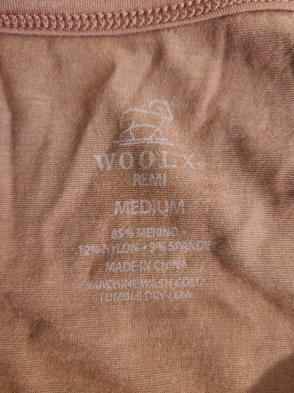 WoolX Remi Merino Wool Blend Shirt Top Womens Sz M  Long Sleeve OrangeBase Layer - Picture 3 of 5